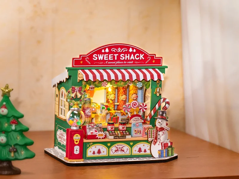 Pièce miniature - Stand de bonbons de Noël (Christmas Candy Stand) - Rolife