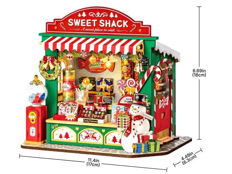 Pièce miniature - Stand de bonbons de Noël (Christmas Candy Stand) - Rolife