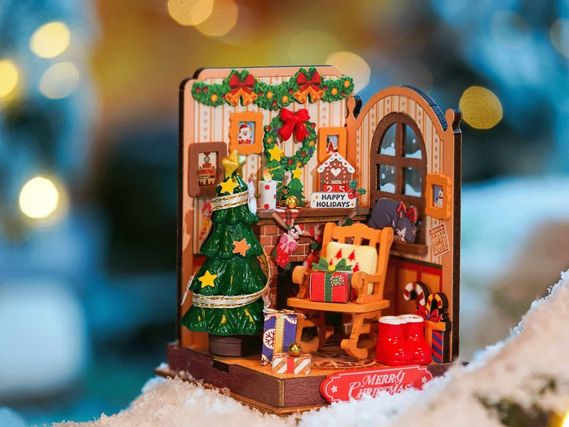 Pièce miniature - Cheminée de Noël (Christmas Fireplace) - Rolife