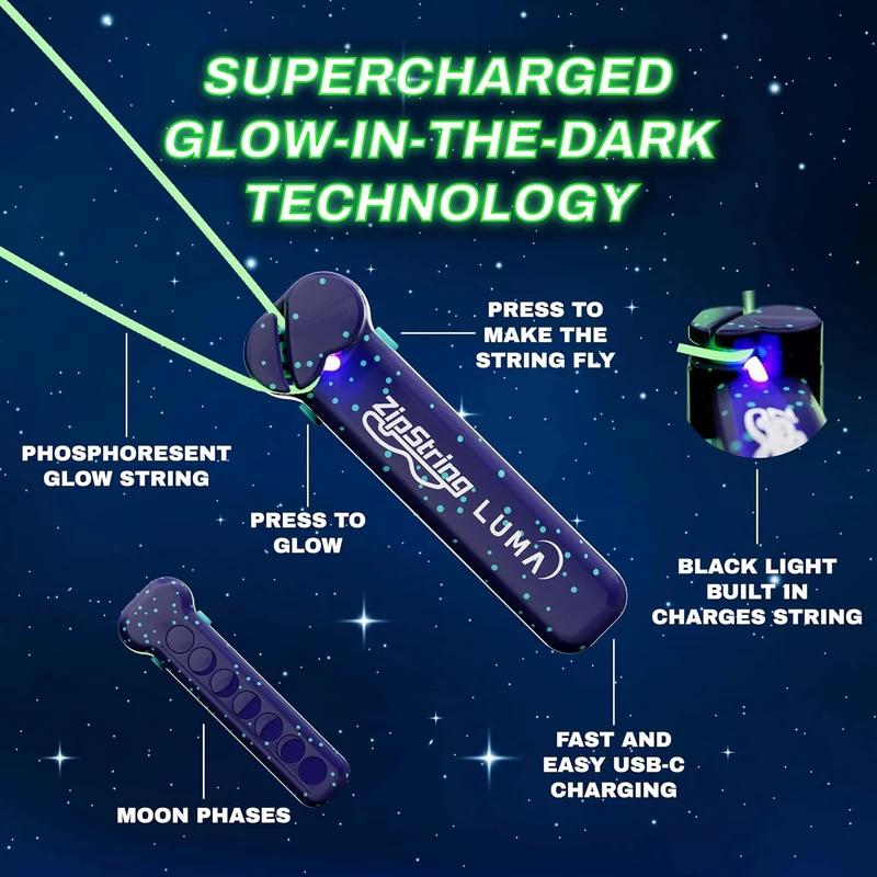 ZipString Luma Glow String Toy
