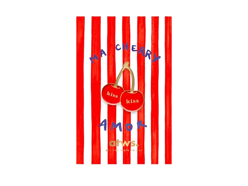 Pin's Cerises Kiss Kiss - ATWS