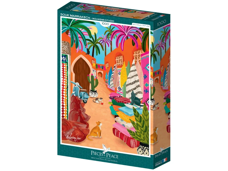 Puzzle Souk De Marrakech 1000 pièces - Pieces & Peace