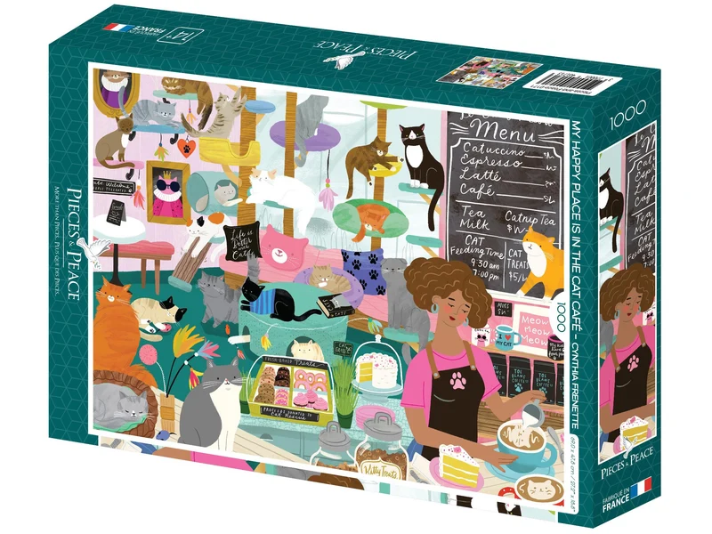 Puzzle Café à Chats 1000 pièces – Pieces & Peace