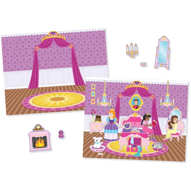 Melissa & Doug Reusable Sticker Pad Princess Castle - Cahier d'autocollants réutilisables Château de princesse