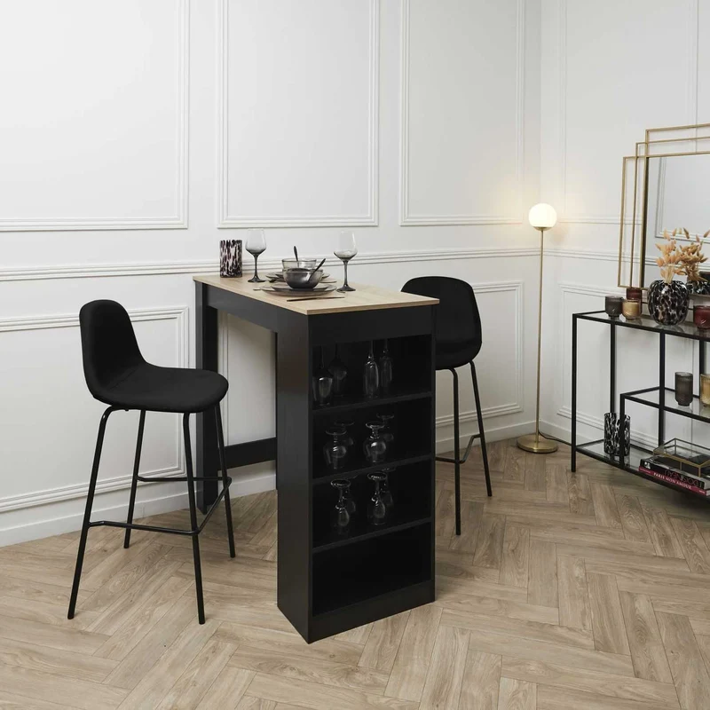 CHAISE DE BAR GIULIA NOIR