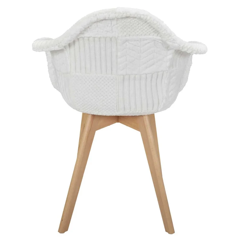 FAUTEUIL SCANDINAVE PATCHWORK BLANC