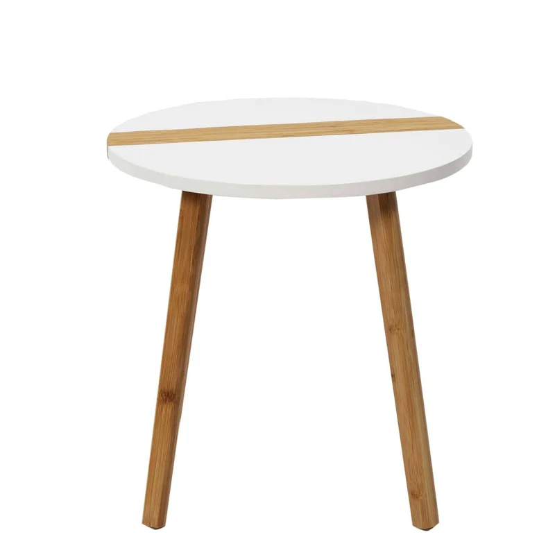 TABLE GIGOGNE BICOLORE RELIEF BLANC X2