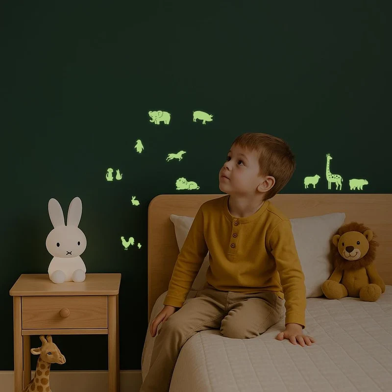 GLOPLAY Animal Everyday Glow-in-the-Dark Sticker Set