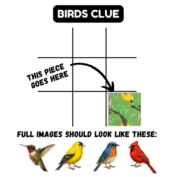 Fun Squared Games Birds Squzzle Tile Brain Teaser Puzzle