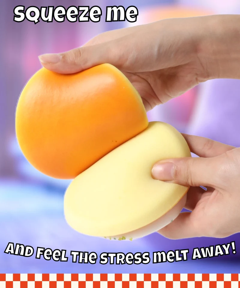 Grabie Ultimate Fluffy Egg Pancakes Stress Relief Squishy Toy