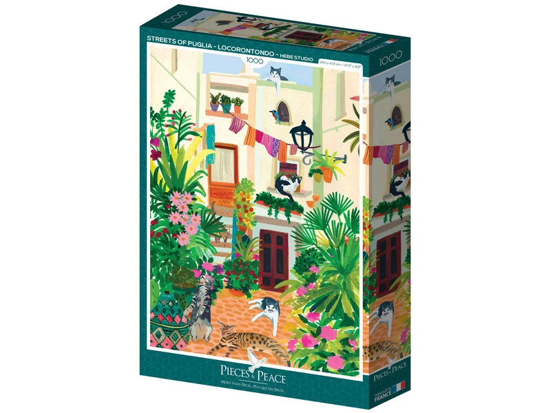 Puzzle Rues des Pouilles Locorontondo 1000 pièces – Pieces & Peace
