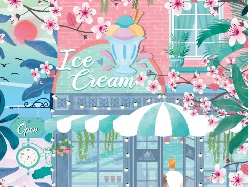 Puzzle Magasin de Glaces 1000 pièces – Pieces & Peace