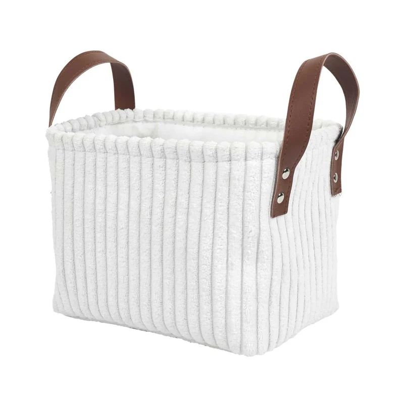 PANIER RANGEMENT BLANC - LOT DE 3
