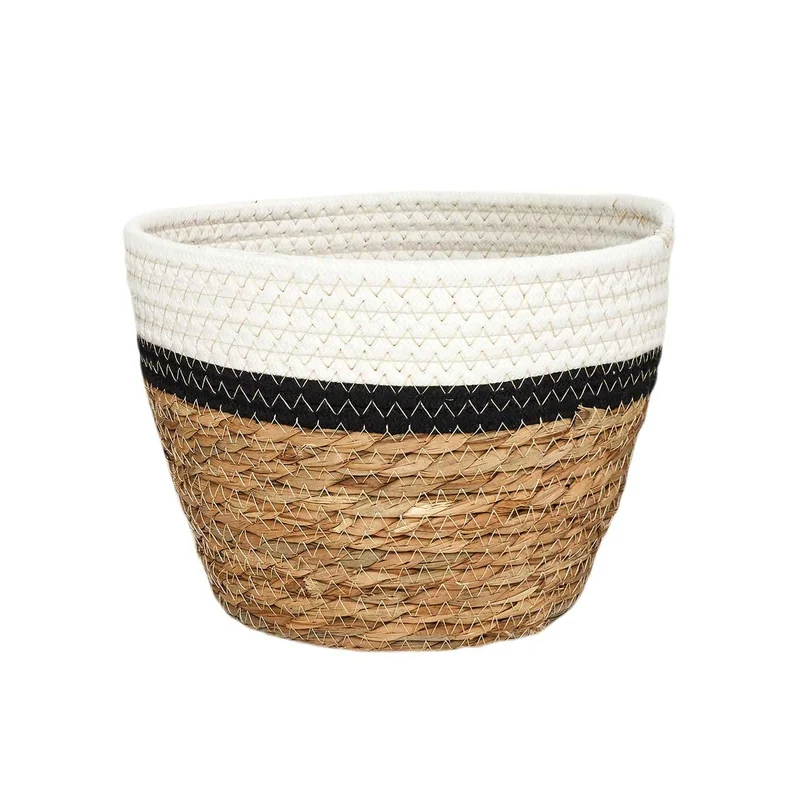 CORBEILLE TRESSEE ET COTON - LOT DE 3