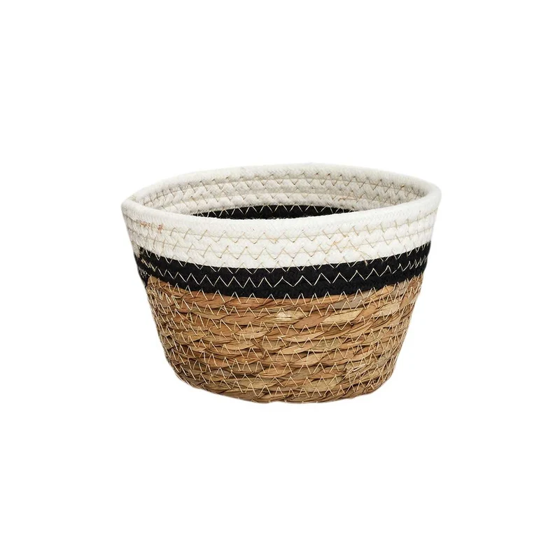 CORBEILLE TRESSEE ET COTON - LOT DE 3