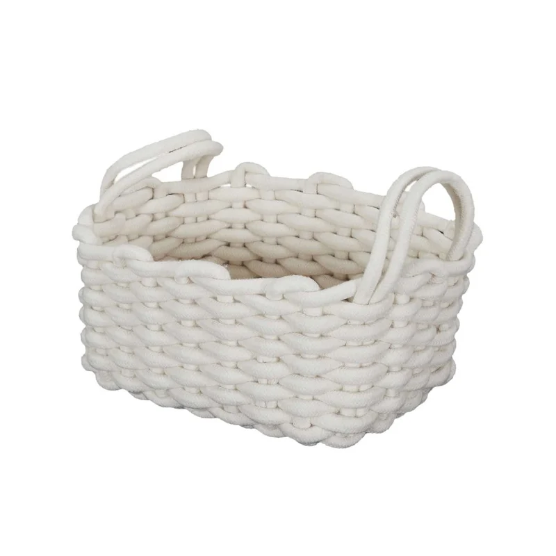 PANIER TRICOT BLANC - LOT DE 3