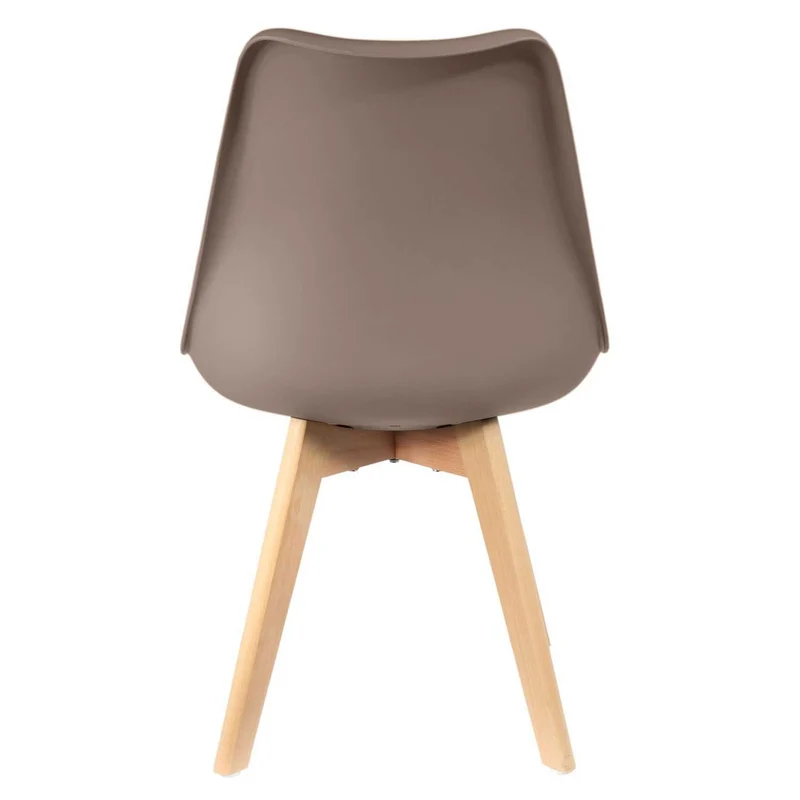 CHAISE SCANDINAVE COQUE PP REMBOURREE TAUPE