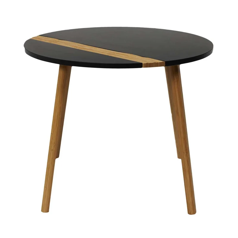 TABLE GIGOGNE BICOLORE RELIEF NOIR - LOT DE 2