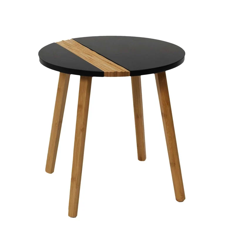 TABLE GIGOGNE BICOLORE RELIEF NOIR - LOT DE 2