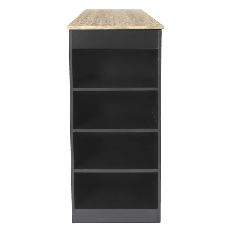 TABLE DE BAR MANGE DEBOUT ETAGERES CHEERS NOIR
