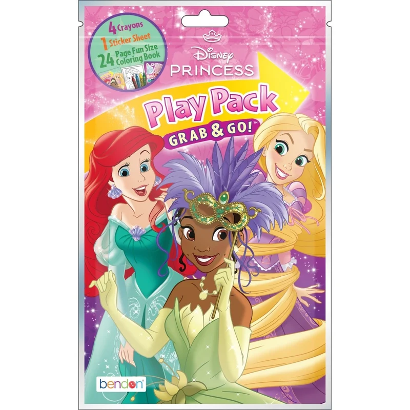 Disney Princess Grab N Go Play Pack, Activity Kit, 1 Count