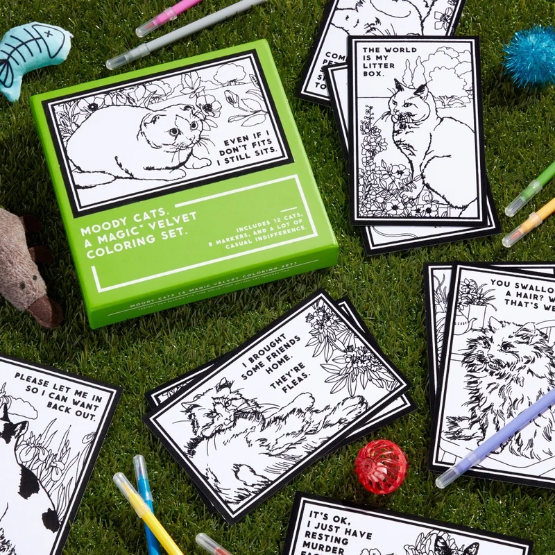Moody Cats Coloring Set
