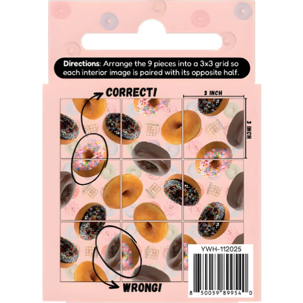 Fun Squared Games Donuts Squzzle 9-Piece Tile Puzzle