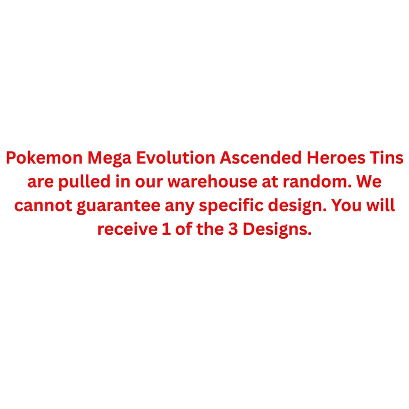 Pokemon Mega Evolution Ascended Heroes Collector Tin