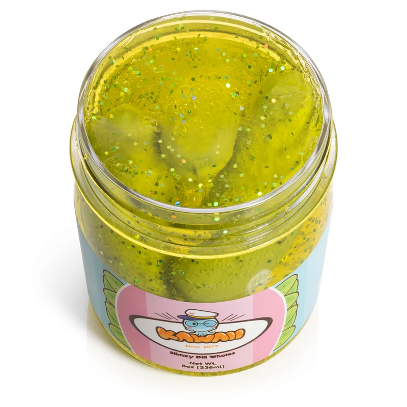 Kawaii Slime Company Shimmery Pickle Clear Slime Toy