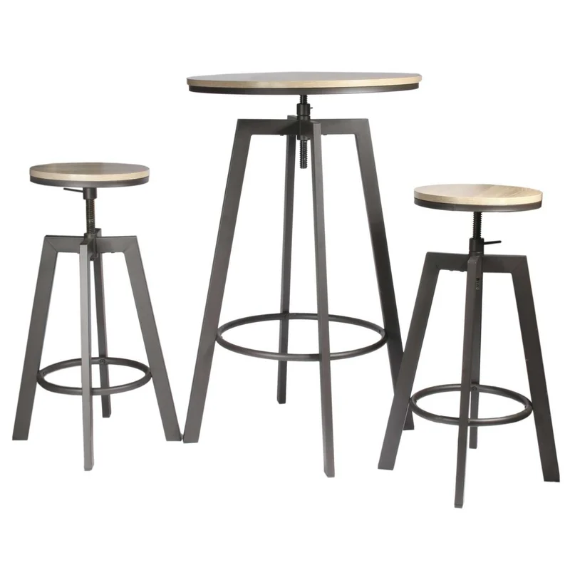 TABLE MANGE DEBOUT 2 TABOURETS REGLABLES ARIA