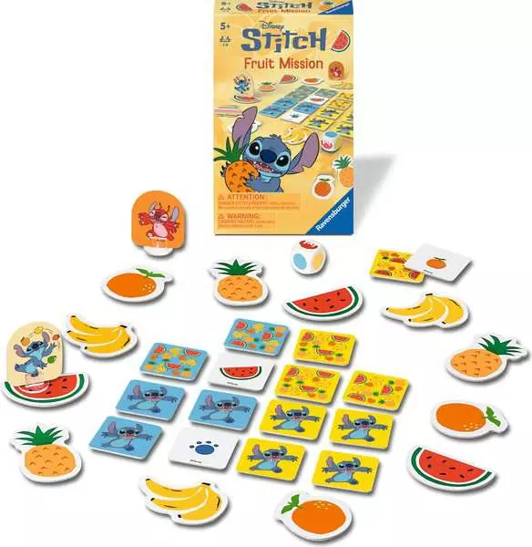 Ravensburger Disney Stitch Fruit Mission Card & Travel Game