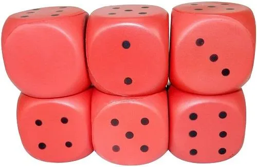 Stress Relief Dice (Red) / Dés antistress (rouges)