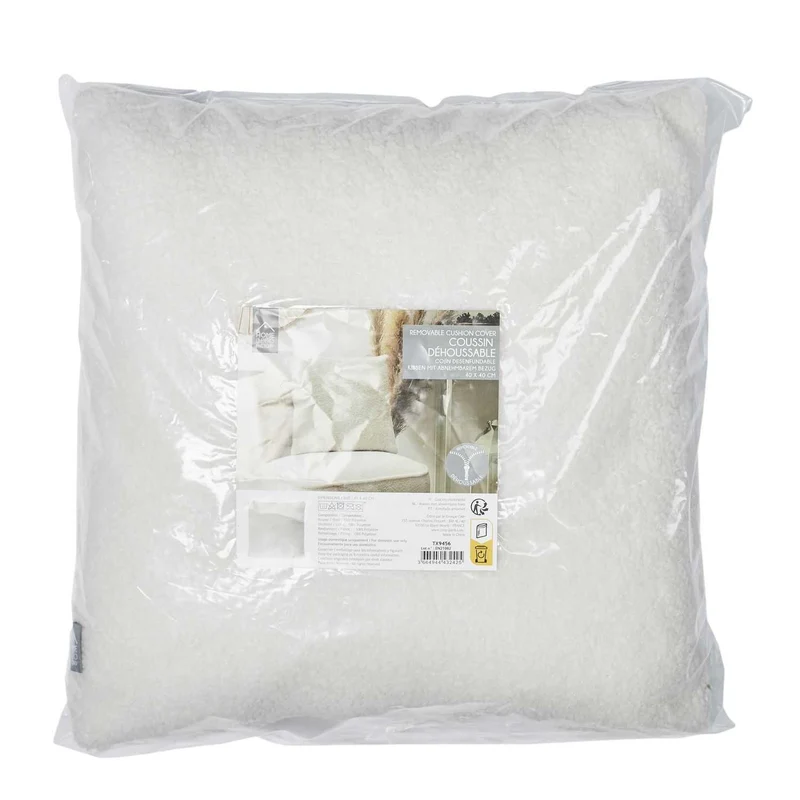 COUSSIN DEHOUSSABLE BOUCLE CREME 40X40CM