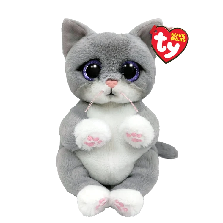 TY Beanie Bellies Grey Cat - Morgan - Chat Gris (Med)