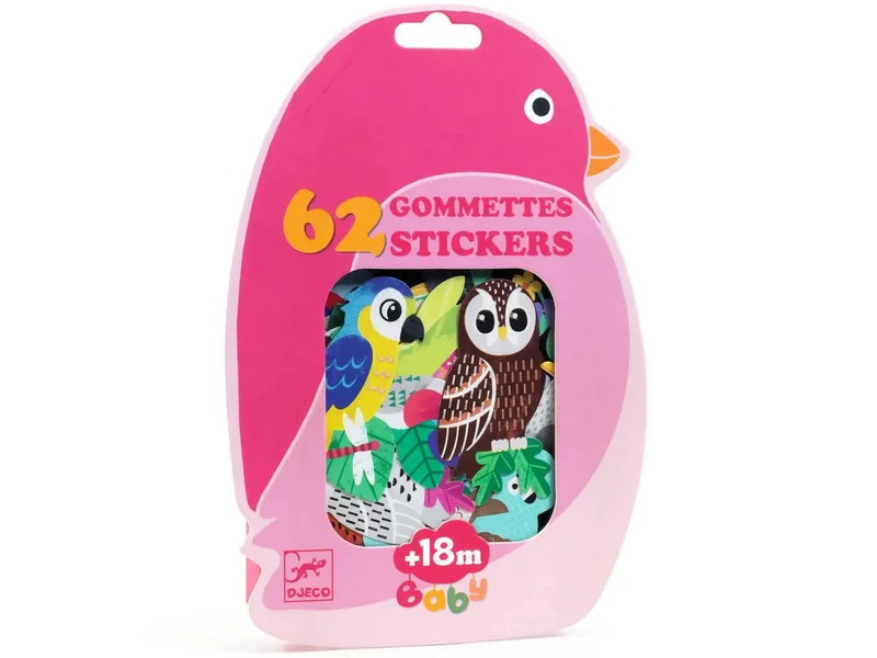 62 gommettes stickers Bébé - Oiseaux - Djeco