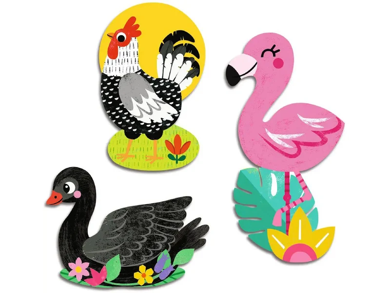 62 gommettes stickers Bébé - Oiseaux - Djeco