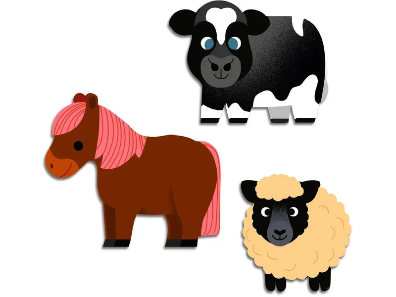 62 gommettes stickers Bébé - Animaux de la ferme - Djeco