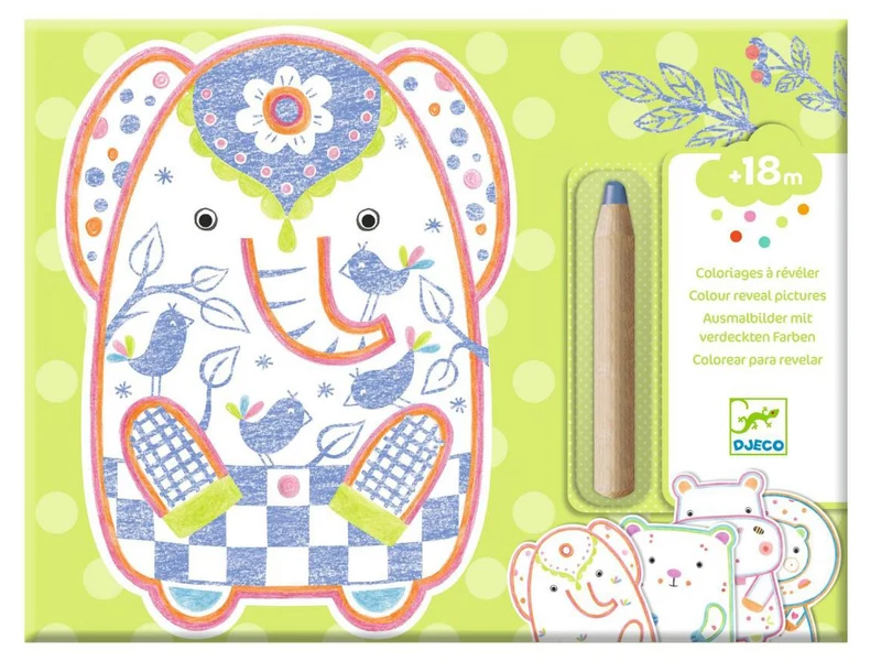 Coloriages à révéler - Animaux sauvages - Djeco