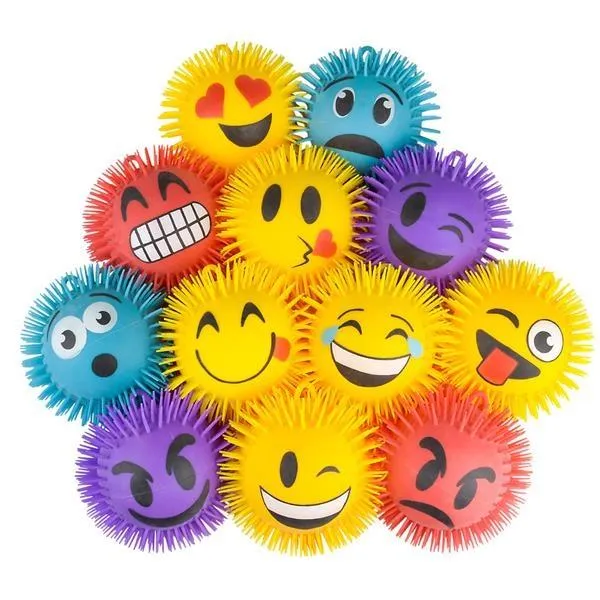Emoji Puffer Ball Med (Yellow - LOL) - Boule de poils emoji med (Jaune - LOL)