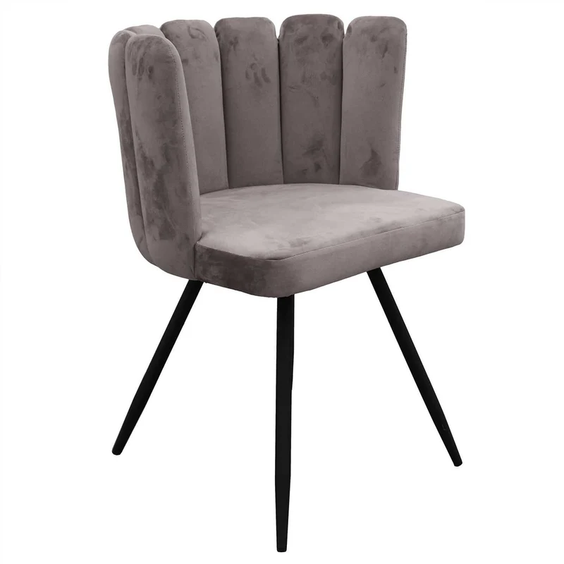 CHAISE ARIEL VELOURS GRIS
