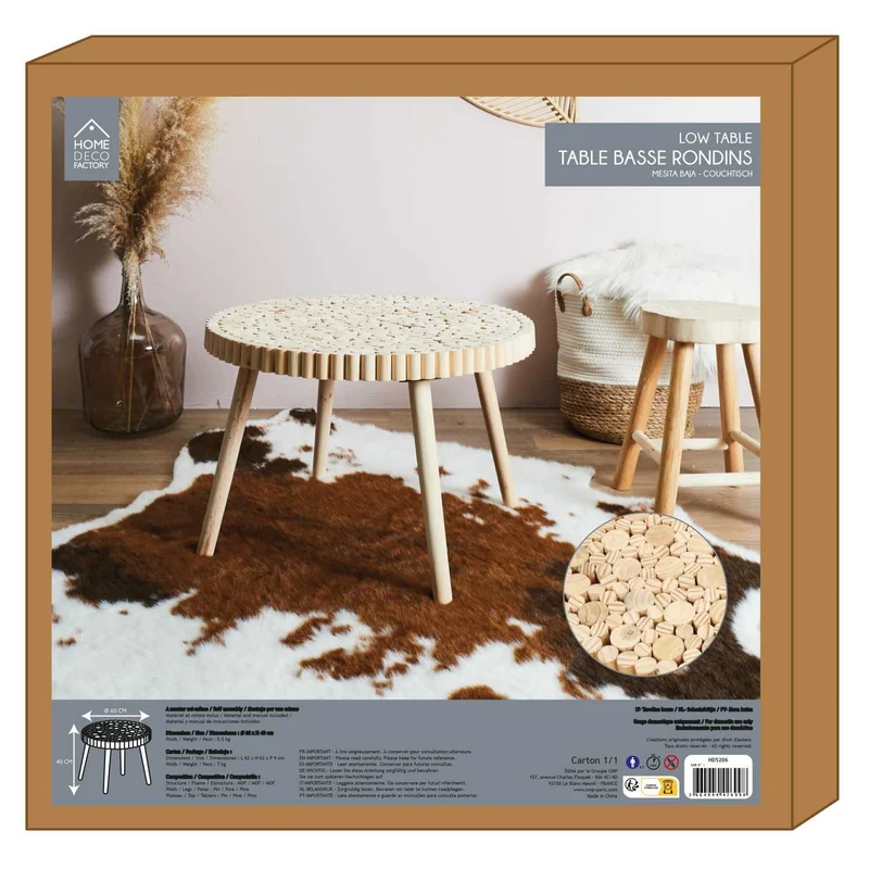 TABLE BASSE RONDIN D60CM