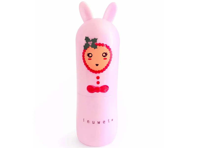 Baume à Lèvres Bunny Rose Noël - Parfum Sucre d'Orge - Inuwet