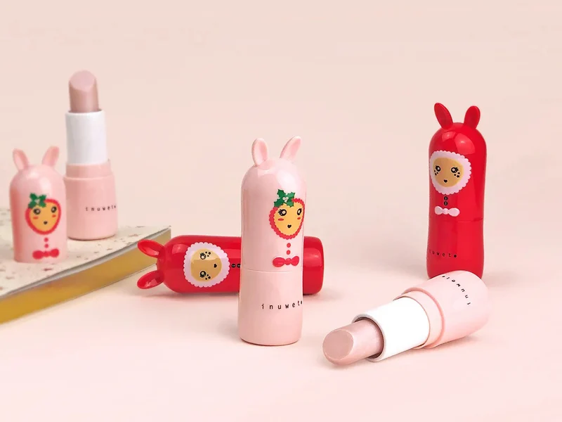 Baume à Lèvres Bunny Rouge Noël - Parfum Mangue Exotique - Inuwet