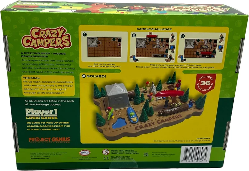 Crazy Campers Logic Game for 1 player