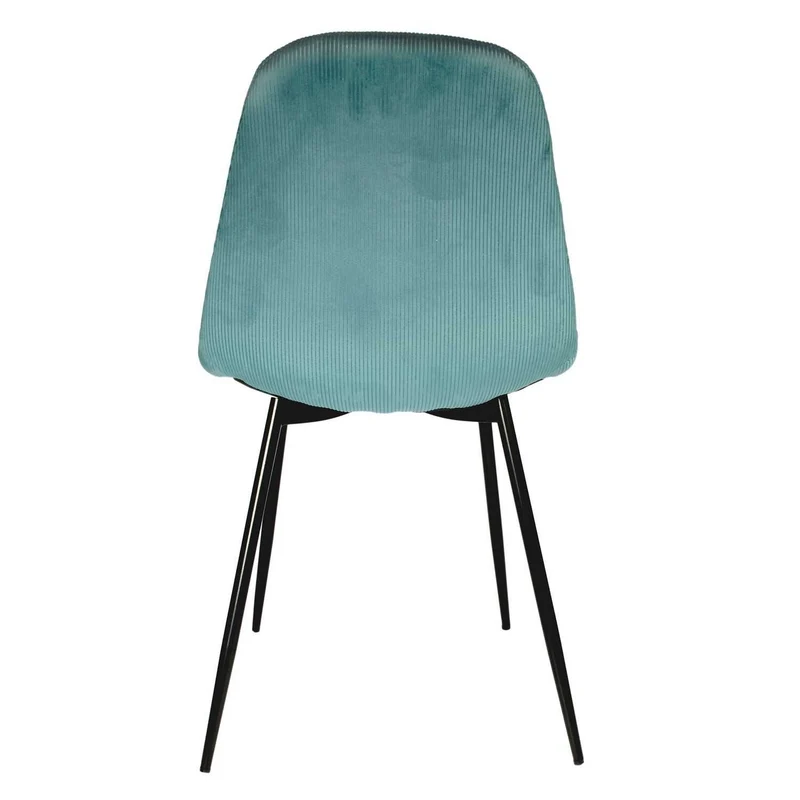 CHAISE VELOURS COTELE GIULIA BLEU CANARD