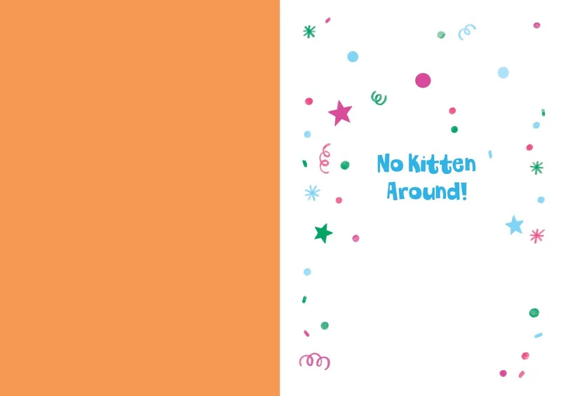 Kitten Birthday Present - Foil Card