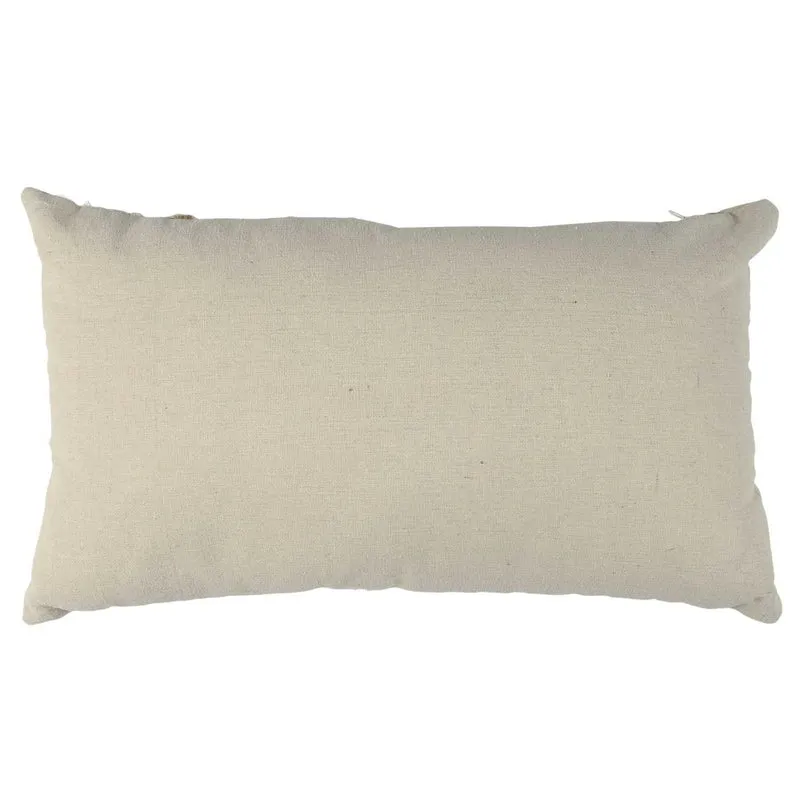 COUSSIN BEIGE ET BLANC TRESSE 30X50CM