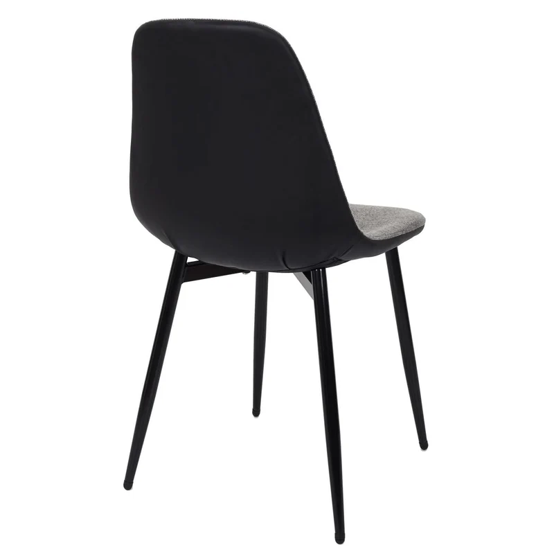 CHAISES MEMPHIS GRIS ET NOIR - Lot de 4