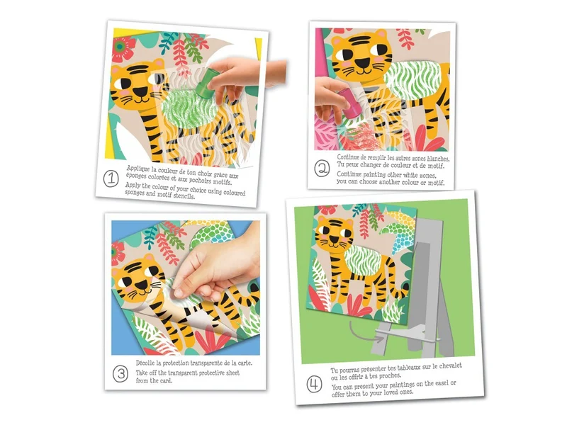 Pochoirs motifs Couleurs de la Jungle - Créa Lign'