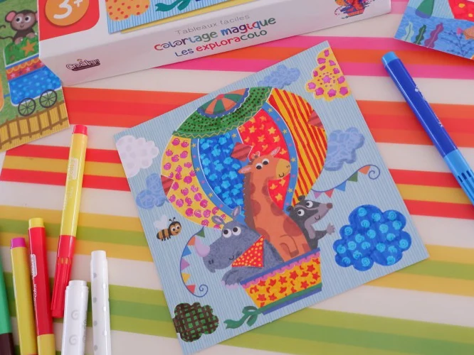 Coloriage magique - Tableau à créer Les Exploracolo - Créa Lign'